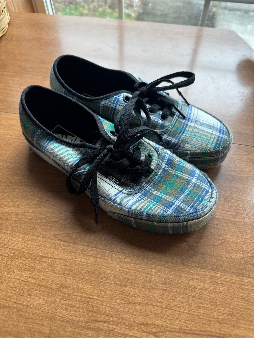 Rave Plaid Green Vans W7 M5.5